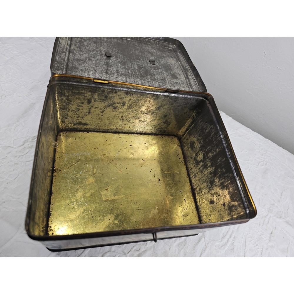 Rare Antique Veka  Chocolade‎ und Cacao Store  Cocoa Tin 1900s floral - Picture 12 of 12